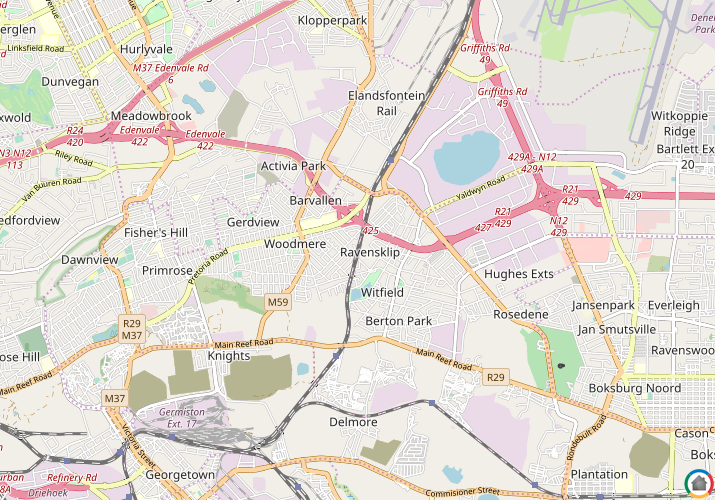 Map location of Ravensklip